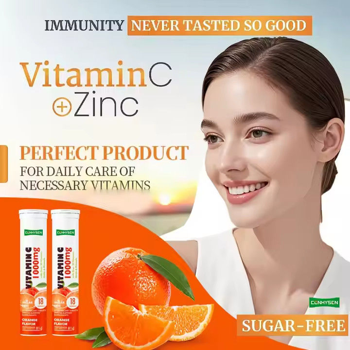OEM ODM Vitamin C Bảng thuốc sôi 1000mg Hơn 20 vitamin thảo mộc khoáng chất Hỗ trợ miễn dịch