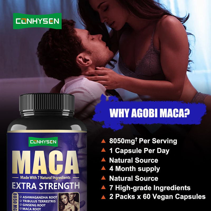 OEM Maca Male Enhancement Capsules hỗ trợ năng lượng nam giới Power Pills Tongkat Ali Capsules