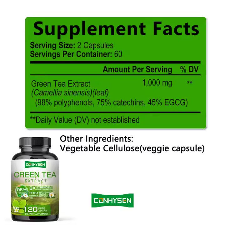 OEM ODM Organic Green Tea Capsules For Metabolism Thuốc đốt mỡ giảm cân