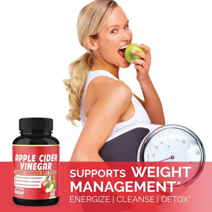 Nhãn riêng Apple Cider Vinegar Capsules Nhà máy để giảm cân đốt cháy chất béo