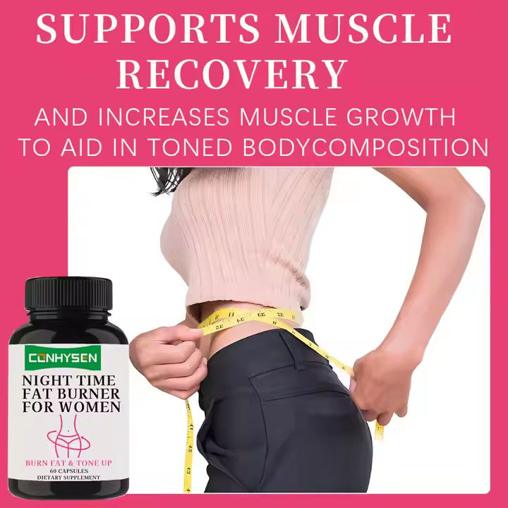 OEM Night Time Fat Burner Capsules Phụ nữ Detox Giảm cân cộng với bổ sung thuốc ức chế sự thèm ăn