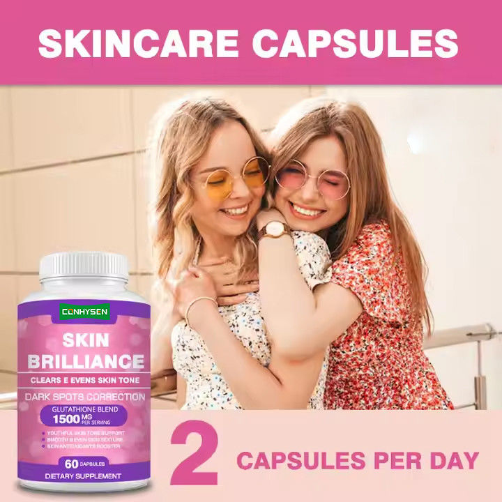 Skin Brilliance Capsules For Whitening Support Dark Spots Thuốc bổ sung chăm sóc da 60 viên