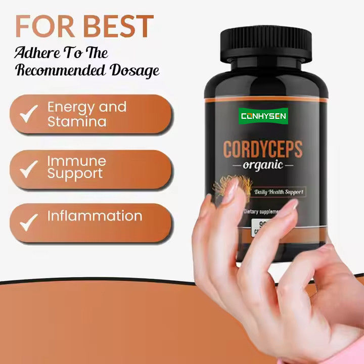 OEM ODM Cápsul Cordyceps hữu cơ Thúc đẩy chức năng não