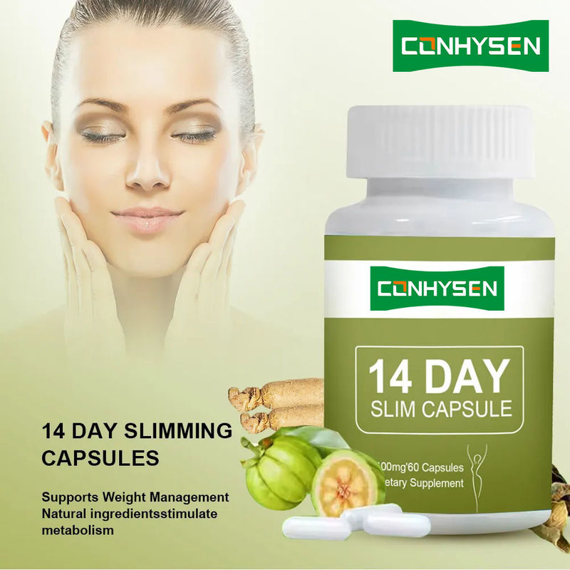Nhãn riêng 14 ngày giảm cân viên nang Detox nhanh phẳng bụng với Garcinia Cambogia viên