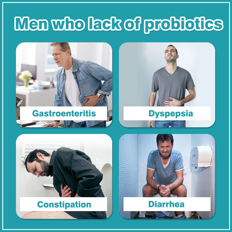 Probiotic cápsula nam giới làm giảm đầy hơi và khí cho sản phẩm sức khỏe