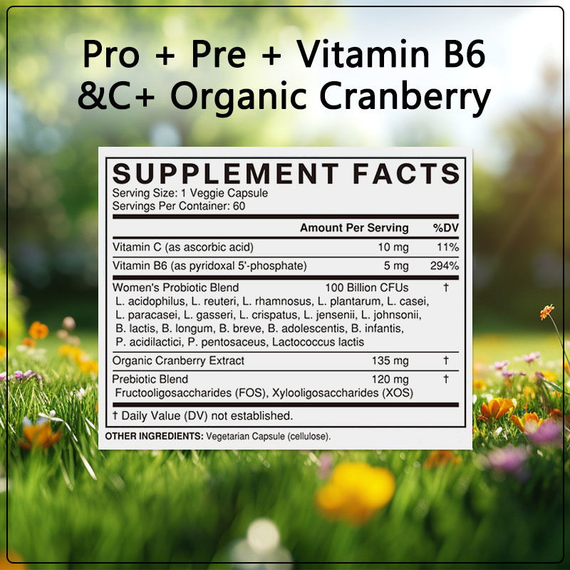 OEM / ODM Phụ nữ Probiotics viên nang tối ưu hóa cắt âm đạo Flora Non GMO Premium 5-In-I nữ