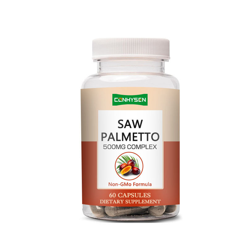 Không biến đổi gen Saw Palmetto viên nang 500mg hỗ trợ phức tạp cân bằng hormone Sức khỏe tóc