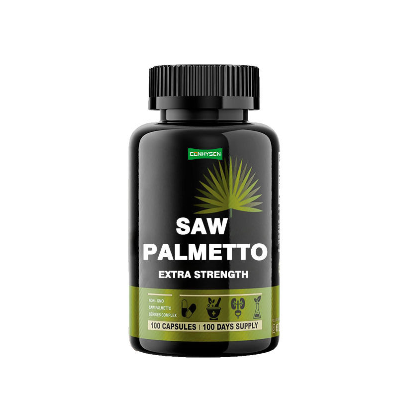 Nhà sản xuất bổ sung Saw Palmetto Capsules Extra Strength For Reduces Hair Loss Hỗ trợ tăng trưởng