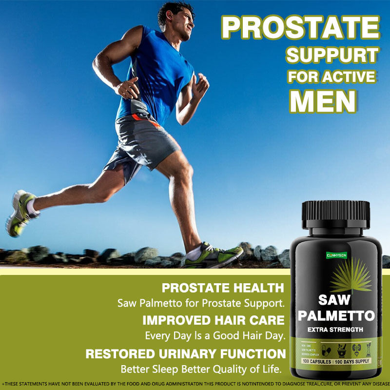 Nhà sản xuất bổ sung Saw Palmetto Capsules Extra Strength For Reduces Hair Loss Hỗ trợ tăng trưởng