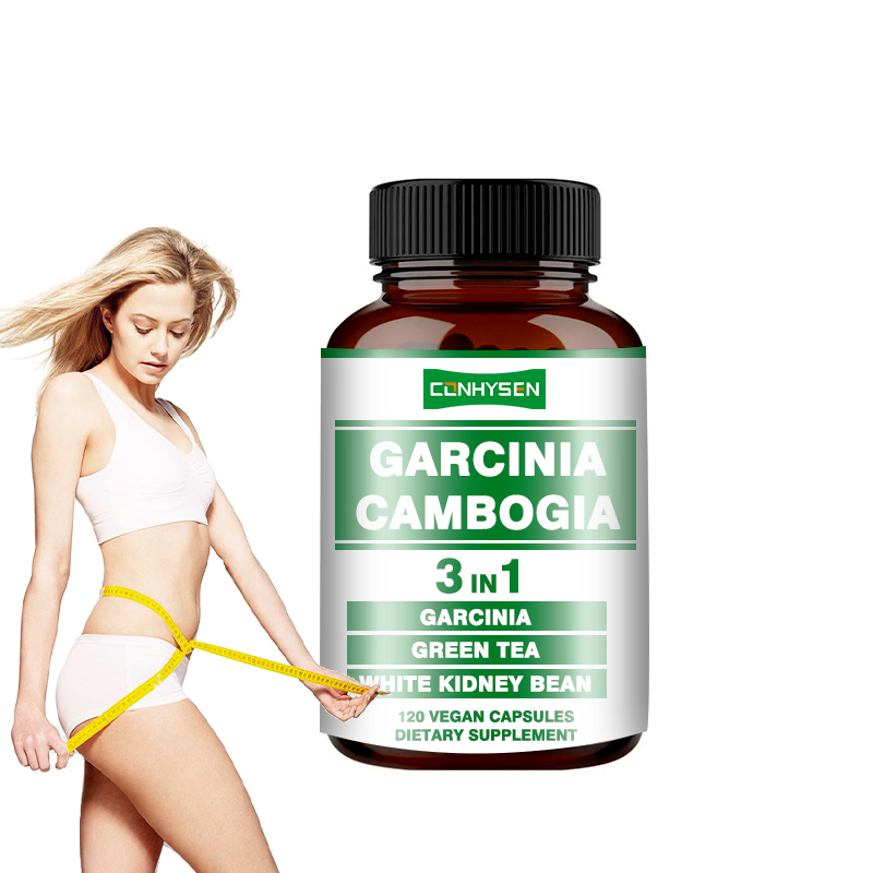 Viên nang Garcinia Cambogia Bán Chạy 3 trong 1, Viên nang thuần chay, Thúc đẩy sản xuất năng lượng với Trà xanh