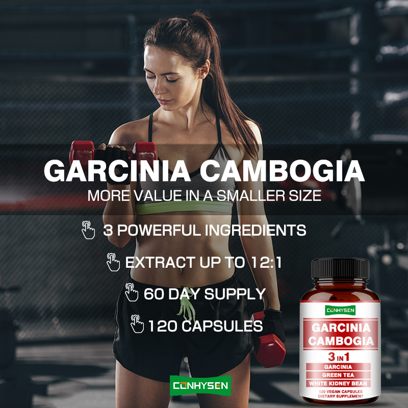 Viên nang Garcinia Cambogia trực tiếp từ nhà máy với Đậu thận trắng hỗ trợ tăng cường sức mạnh và giảm cân