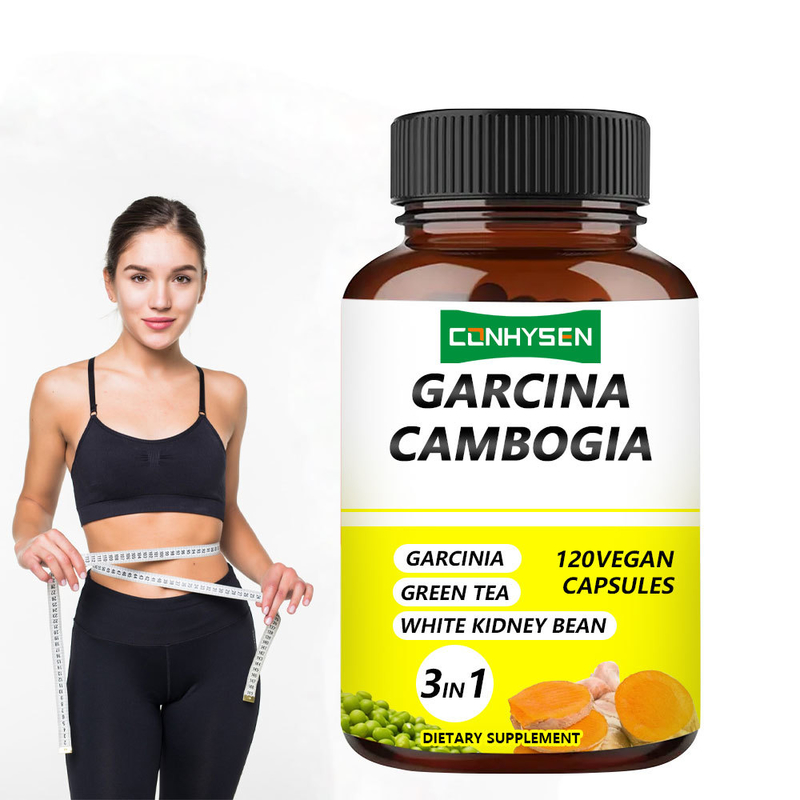 Sản xuất nhà máy Garcinia Cambogia Capsules 3 trong 1 Các thành phần cao cấp Tăng năng lượng
