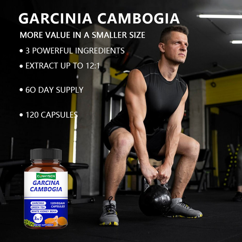 Viên nang Garcinia Cambogia nhãn riêng - Thực phẩm bổ sung 3 trong 1 hỗ trợ cân bằng cơ thể với trà xanh