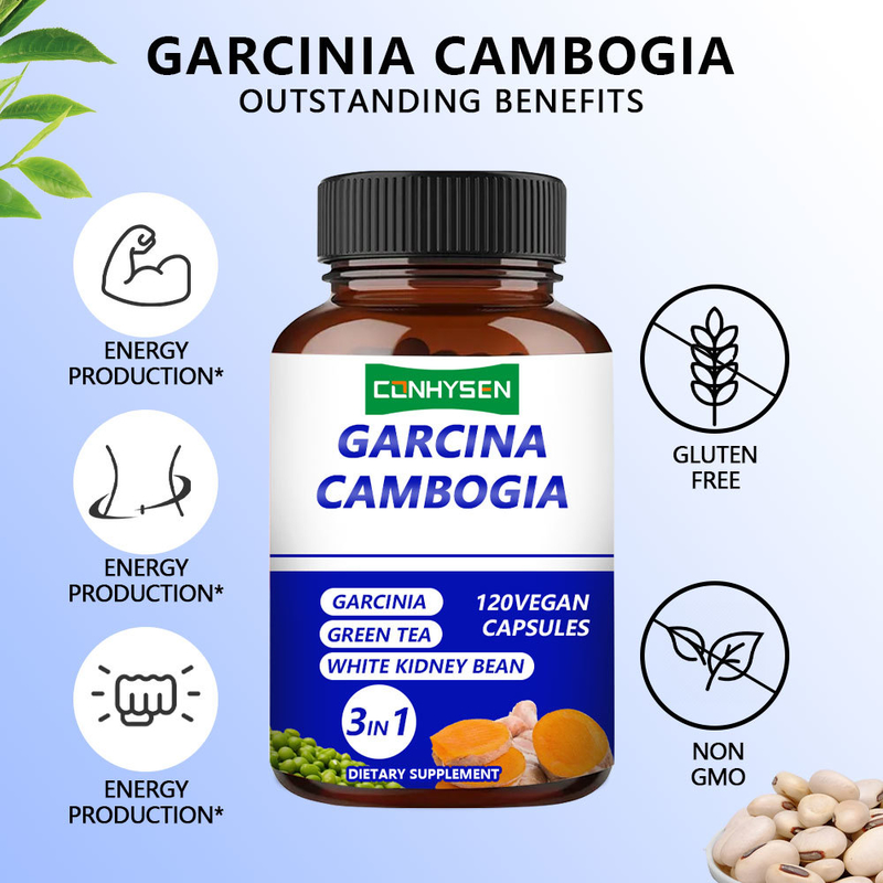 Viên nang Garcinia Cambogia nhãn riêng - Thực phẩm bổ sung 3 trong 1 hỗ trợ cân bằng cơ thể với trà xanh