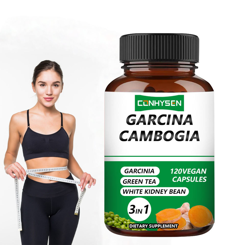 Viên nang Garcinia Cambogia 3 trong 1 tùy chỉnh hỗ trợ sức mạnh với Đậu thận trắng