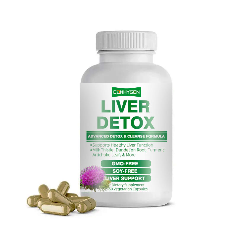 Viên nang giải độc gan nhãn hiệu riêng giúp tăng cường sức khỏe gan, viên nang chay với bột rễ bồ công anh