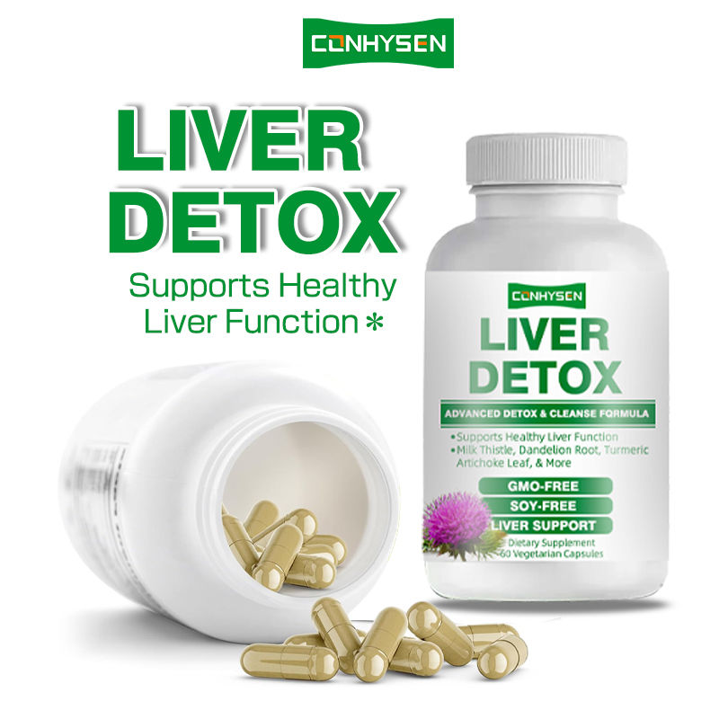 Viên nang giải độc gan nhãn hiệu riêng giúp tăng cường sức khỏe gan, viên nang chay với bột rễ bồ công anh