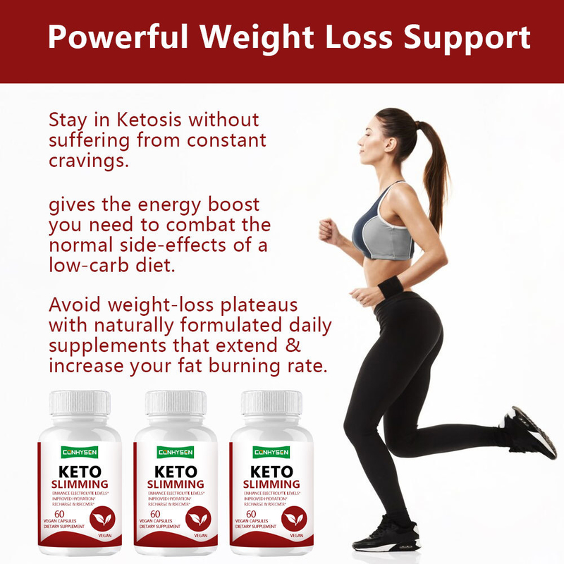 Keto Capsules for Weight Control Bhb Ketones chất đốt béo cho phụ nữ Thuốc giảm cân