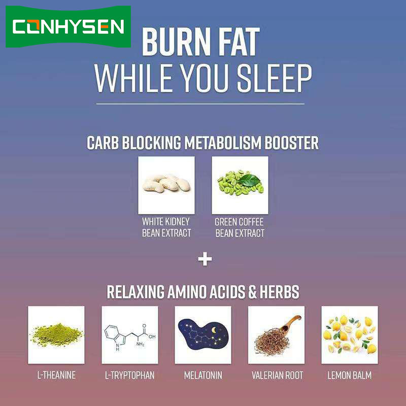 OEM Đêm Thời gian đốt cháy chất béo Carb BLOCKER trao đổi chất Booster Thức ức chế sự thèm ăn cho nam giới và phụ nữ