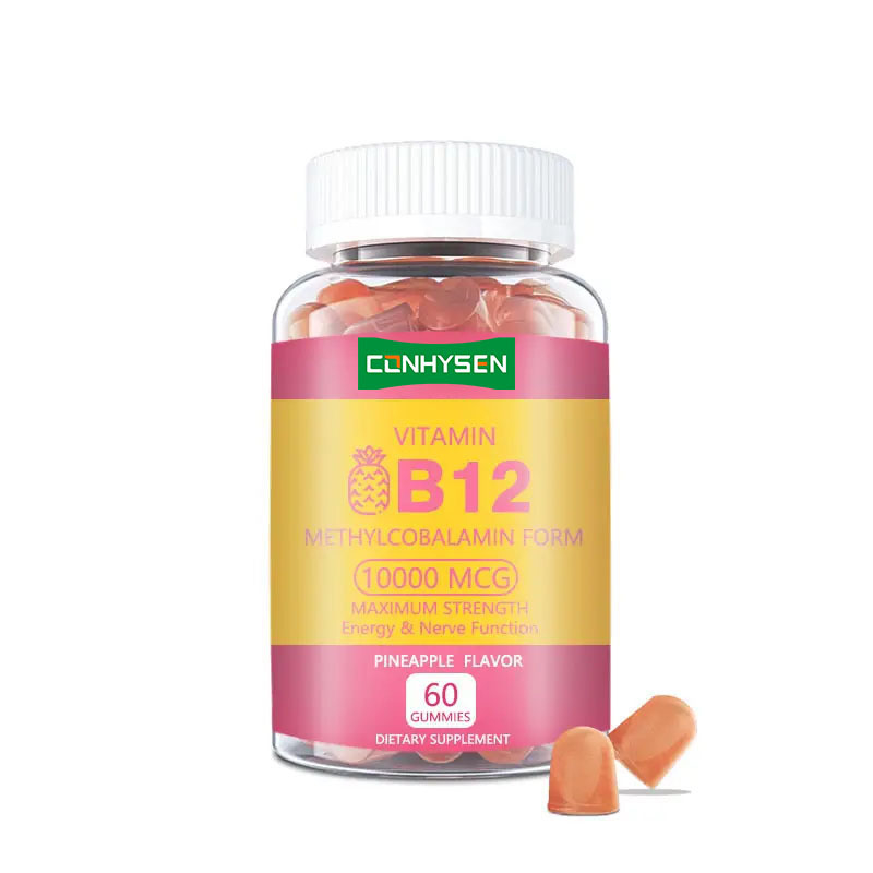 Kẹo dẻo Vitamin B12 Nhãn riêng Tăng cường Năng lượng Thúc đẩy Sức khỏe Tim mạch Duy trì Sức khỏe Tổng thể Cung cấp Tự nhiên