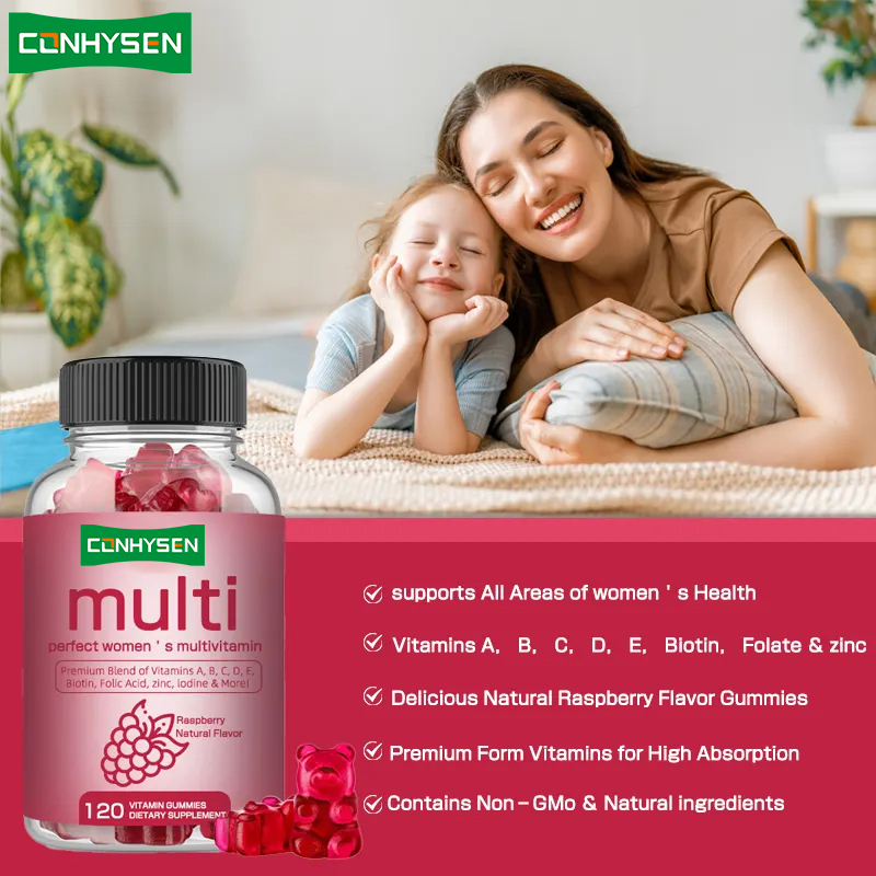Kẹo dẻo đa vitamin Vitamin B Biotin cho phụ nữ để tăng cường miễn dịch, Bổ sung sức khỏe cho kẹo dẻo Vitamin C
