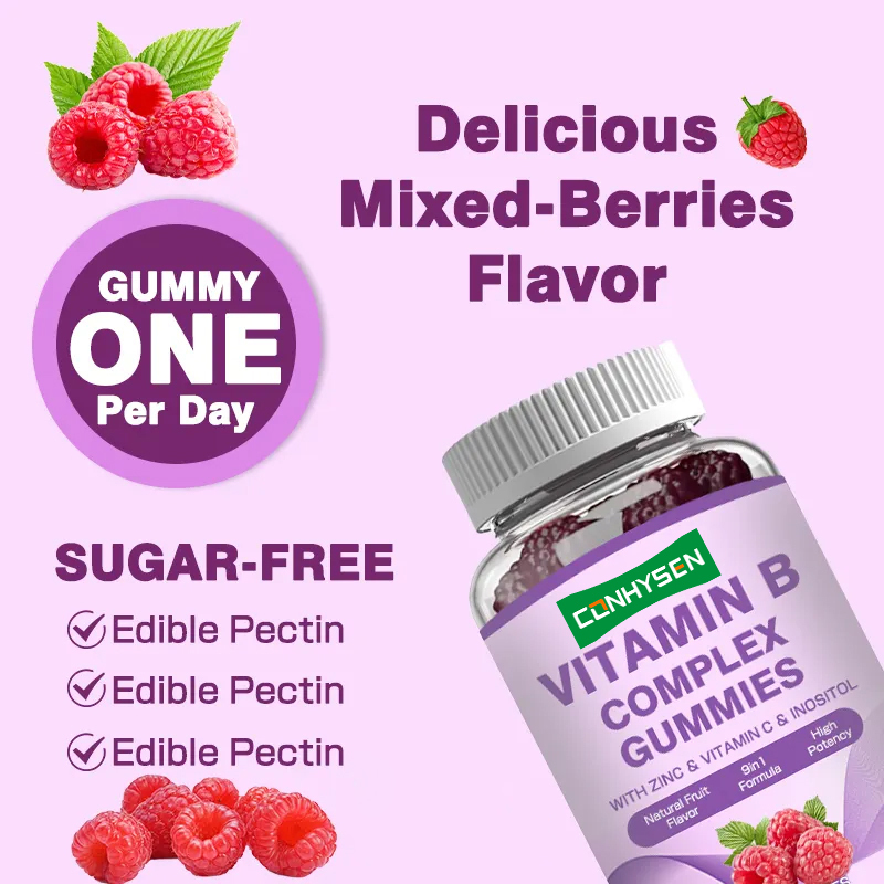Vitamin B Complex Gummies for Immunity Booster Vitamin C Folate Bổ sung dinh dưỡng Vitamin B