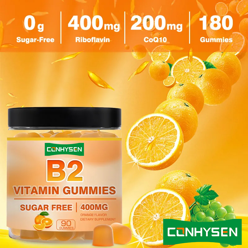 Kẹo dẻo Vitamin B2 cao cấp với CoQ10 Tăng cường trao đổi chất Hỗ trợ sức khỏe hệ thần kinh Thực phẩm bổ sung