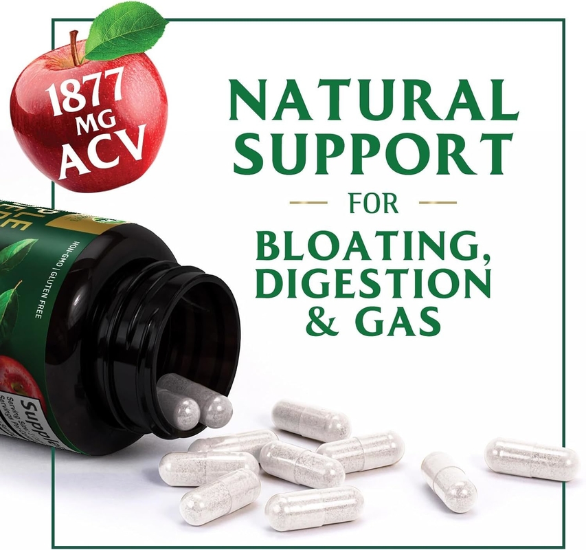 Viên nang ACV Ketone Tự nhiên OEM Giảm cân Hữu cơ Không đường Bụng phẳng Kẹo dẻo giảm cân giấm táo Chất xơ