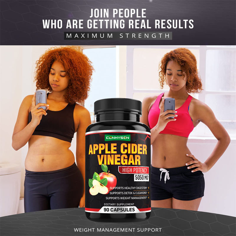 Cápsula Slim tùy chỉnh Thuốc giảm cân Super Apple Cider Vinegar Cápsula để đốt cháy chất béo