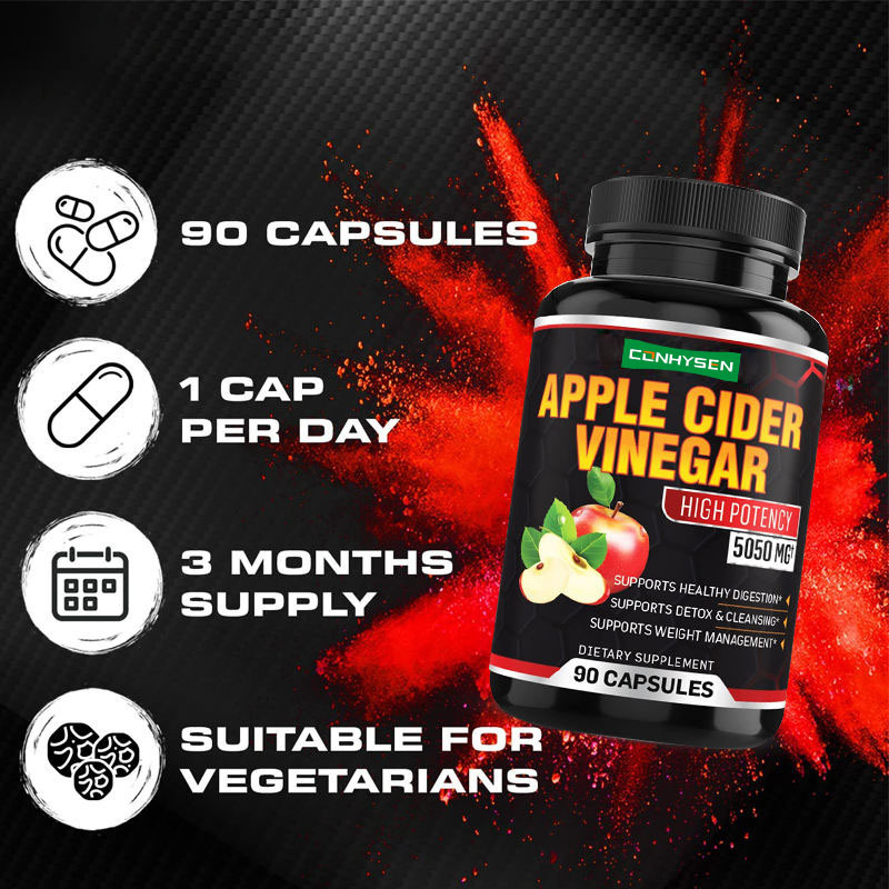 Cápsula Slim tùy chỉnh Thuốc giảm cân Super Apple Cider Vinegar Cápsula để đốt cháy chất béo