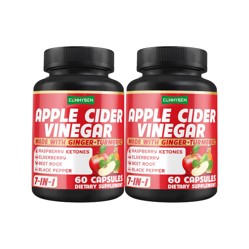Phức hợp Giấm Táo 7 trong 1 với Nghệ, Gừng, Ketones Mâm Xôi Hỗ Trợ Giải Độc, Miễn Dịch, Sức Khỏe Tiêu Hóa