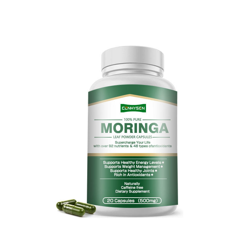Các viên nang Moringa tùy chỉnh hỗ trợ tuyến tiền liệt khỏe mạnh với bột lá hơn 92 chất dinh dưỡng