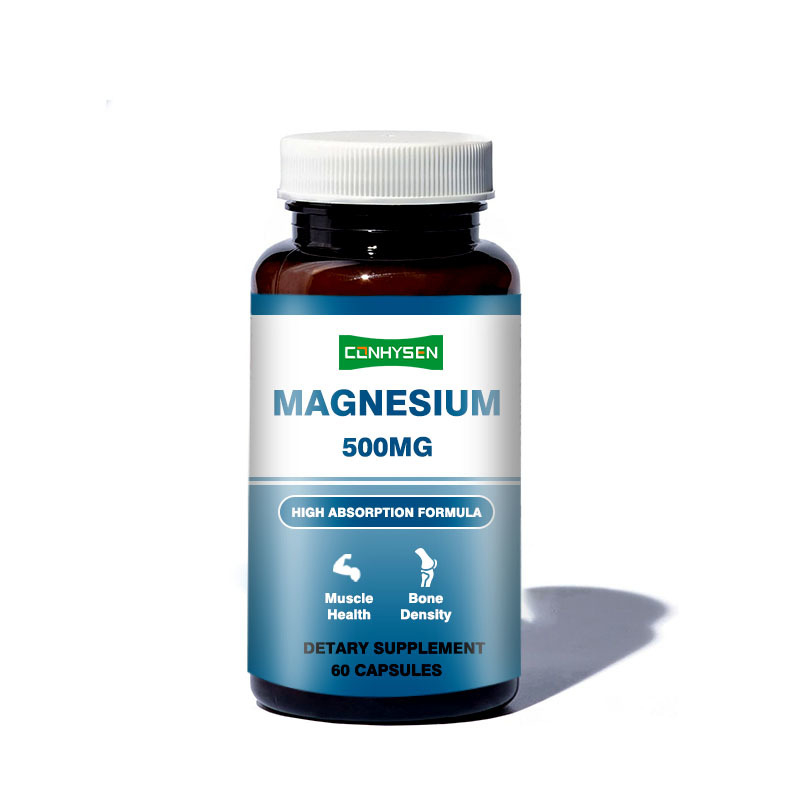 Viên nang magie mang thương hiệu riêng 500mg Hỗ trợ trí nhớ & chức năng não Không biến đổi gen