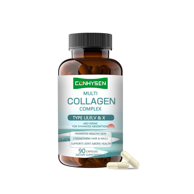 Viên nang phức hợp collagen đa dạng từ nhà máy cung cấp, thực phẩm bổ sung giúp tăng cường tóc và móng