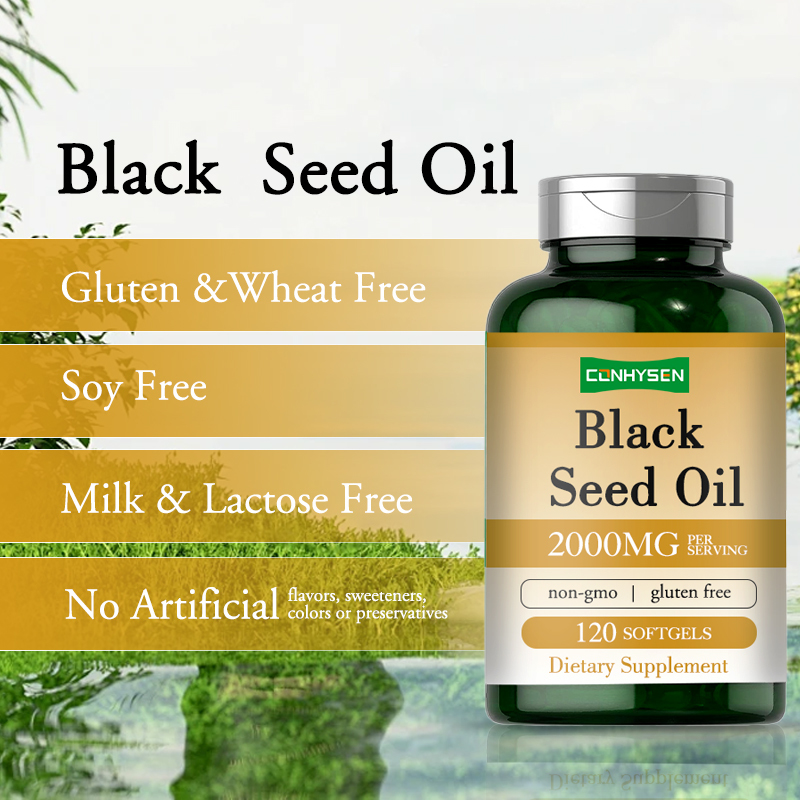 Tùy chỉnh nhà máy Black Seed Oil Softgels để hỗ trợ sức khỏe khớp tim