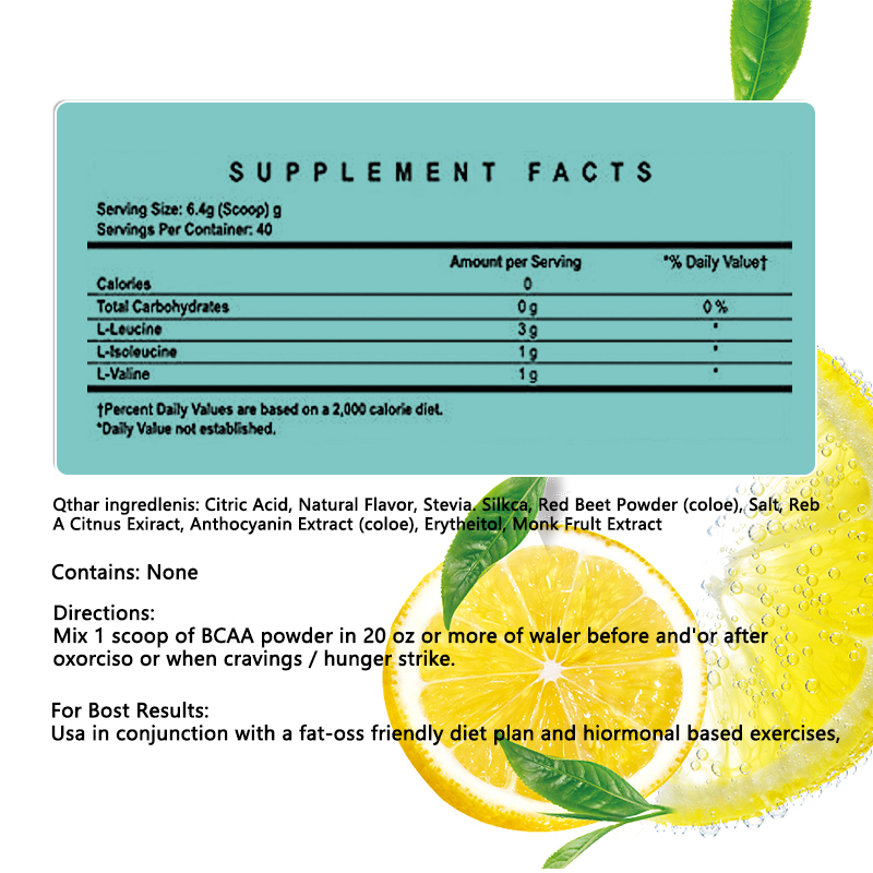 Factory Women's BCAA Powder Pre Post Workout Provide Energy Custom Label