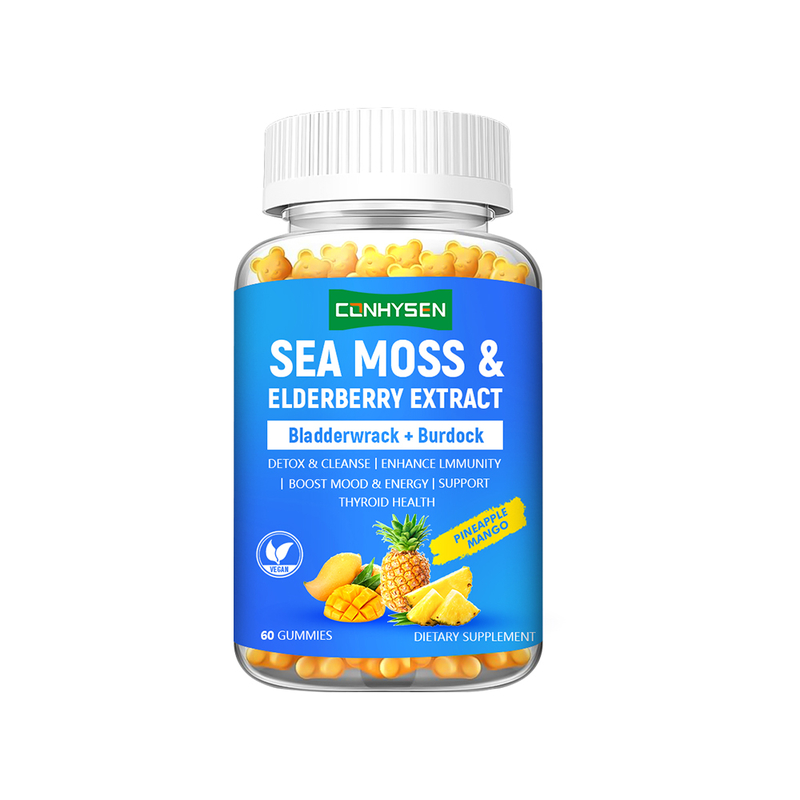 Sea Moss Gummies 8-In-1 Formula Premium Custom Tăng tâm trạng và nhà máy năng lượng