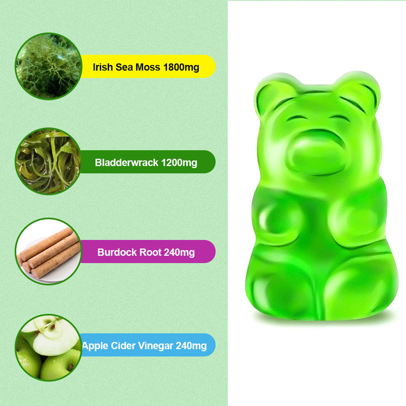 OEM/ODM Custom Organic Sea Moss Gummies kẹo hỗ trợ khớp xương khỏe mạnh