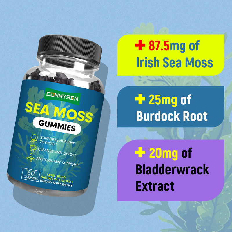 Nhà máy cung cấp Kẹo dẻo chiết xuất Tảo biển Irish hữu cơ để làm sạch và giải độc