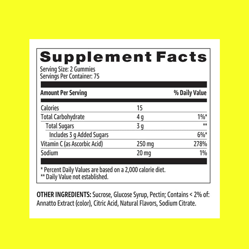 Kẹo dẻo Vitamin C Giúp Kiểm Soát Huyết Áp Nguồn Cung Cấp Từ Nhà Máy cho Trẻ Em và Người Lớn