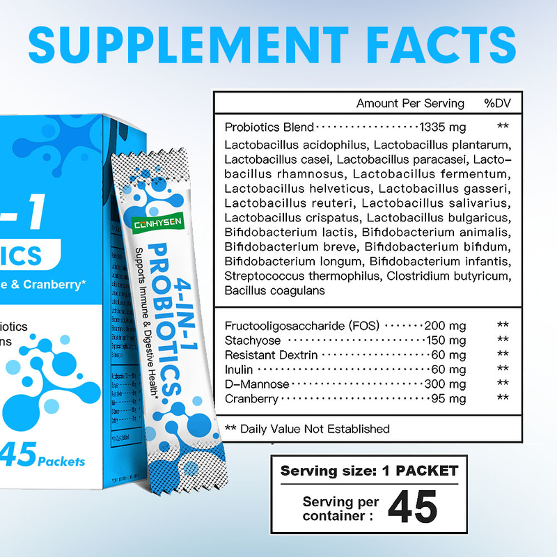 Bột Probiotics 4 trong 1 Nhà máy D-Mannose Thương hiệu riêng Duy trì Cân bằng Độ pH