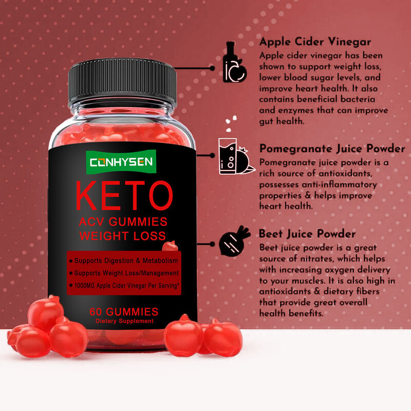 Kẹo giấm táo ACV Keto dành cho người lớn, bổ sung vitamin folate hỗ trợ sức khỏe đường ruột & tăng cường trao đổi chất