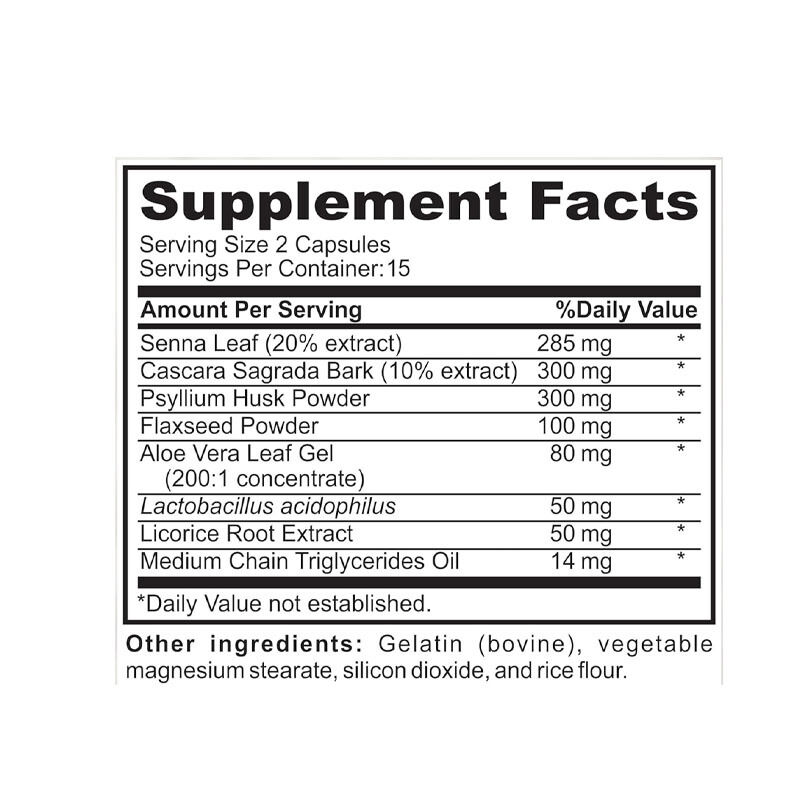 Bổ sung sức khỏe nhãn riêng 15 ngày tinh khiết và giải độc ruột viên nang cho sức khỏe tiêu hóa & sức khỏe ruột