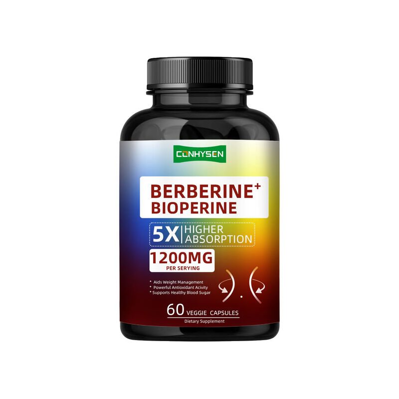 Viên nang chiết xuất rễ Hoàng Đằng chất lượng cao, Viên nang Berberine Bioperine hỗ trợ quản lý cân nặng lành mạnh, Chất xơ