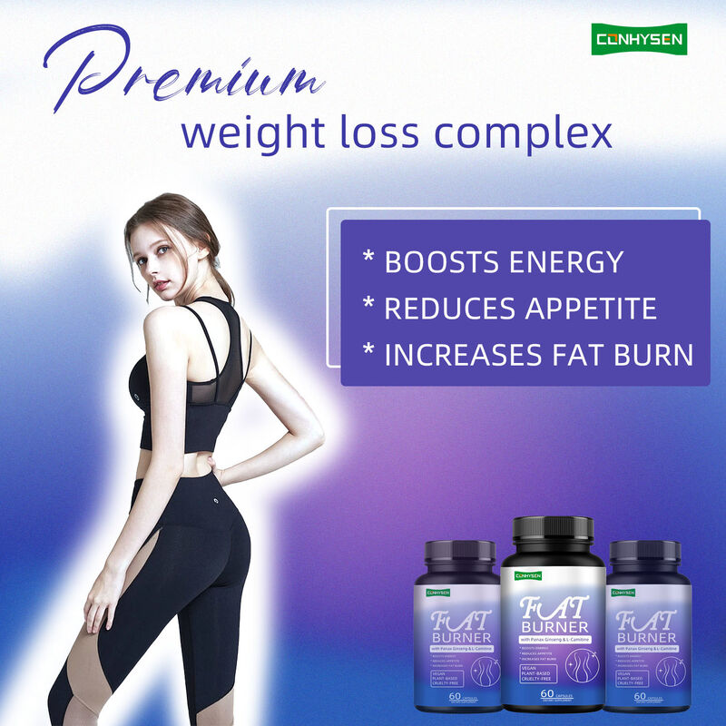 Thực phẩm bổ sung đốt mỡ chất lượng hàng đầu cho nam nữ với chiết xuất Nhân sâm, L-Carnitine 60 viên nang chay bổ sung chất xơ