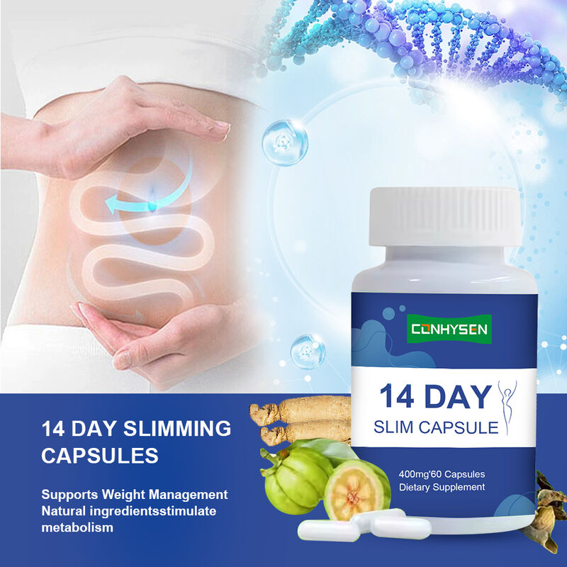 Nhãn riêng 14 ngày Slim Capsule hỗ trợ sức khỏe tiêu hóa và giảm cân bổ sung chế độ ăn uống Detox Capsules