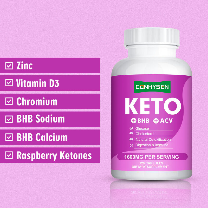 Viên nang Keto BHB ACV Kẽm Crom hỗ trợ hoạt động trao đổi chất hiệu quả Giảm cân