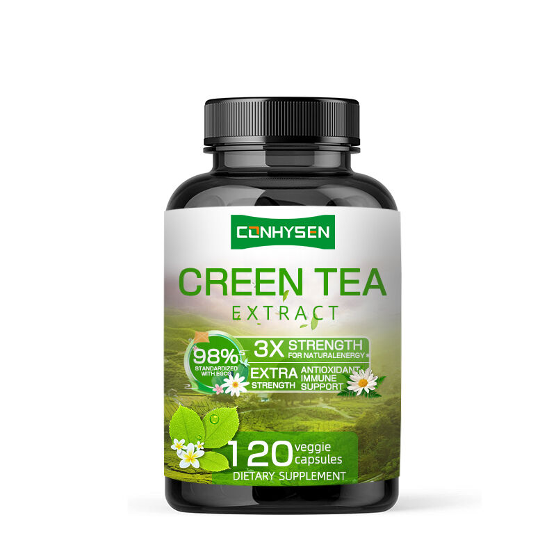 Nhãn hiệu riêng Green Tea Capsules giàu EGCG bổ sung chất chống oxy hóa hỗ trợ miễn dịch giảm cân giảm cân thuốc đốt cháy chất béo