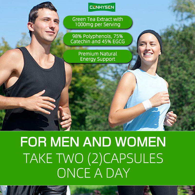 Nhãn hiệu riêng Green Tea Capsules giàu EGCG bổ sung chất chống oxy hóa hỗ trợ miễn dịch giảm cân giảm cân thuốc đốt cháy chất béo