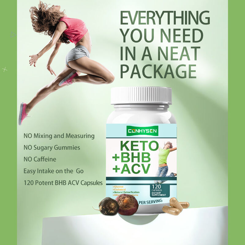 Viên uống bổ sung chất xơ Keto ACV BHB nhãn riêng, Viên uống Keto Bhb, Thực phẩm chức năng giảm cân, Viên uống ăn kiêng